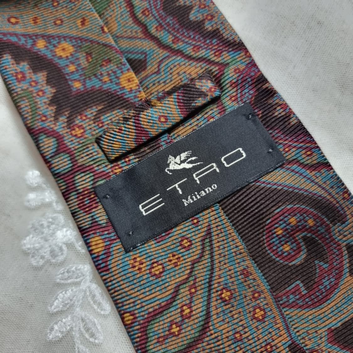 에트로 페이즐리 실크100 넥타이 (드라이완료) 상품이미지2