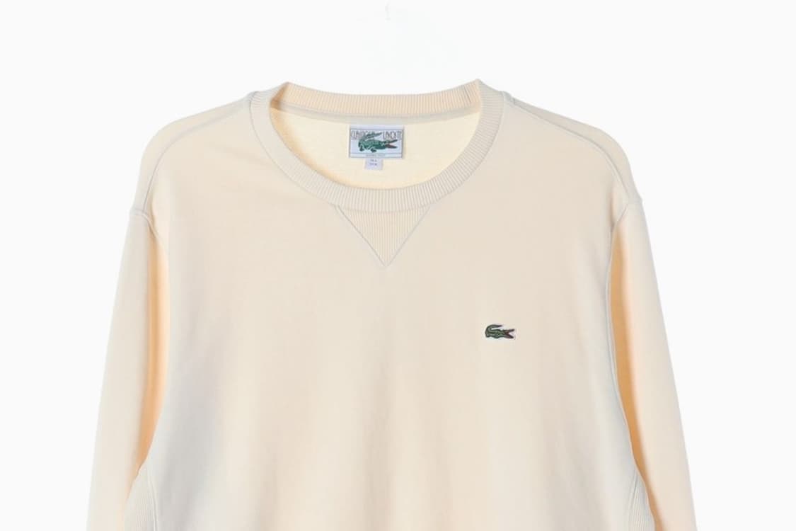 라코스테 클래식 크루넥 맨투맨 아이보리 4 상품이미지3