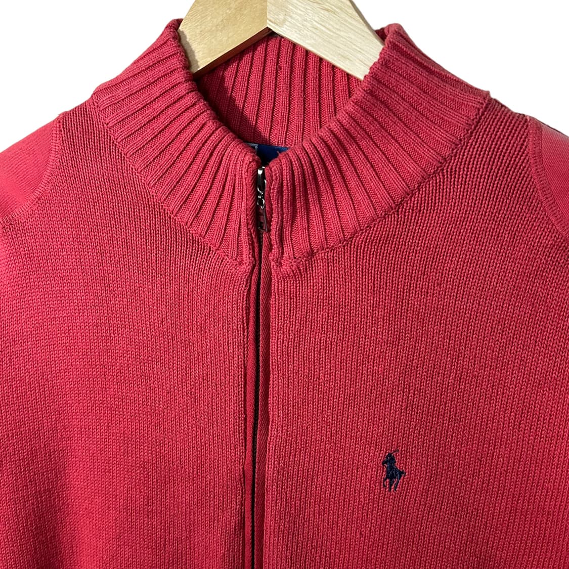 폴로 랄프로렌 레드 스웨터 집업 L  상품이미지5