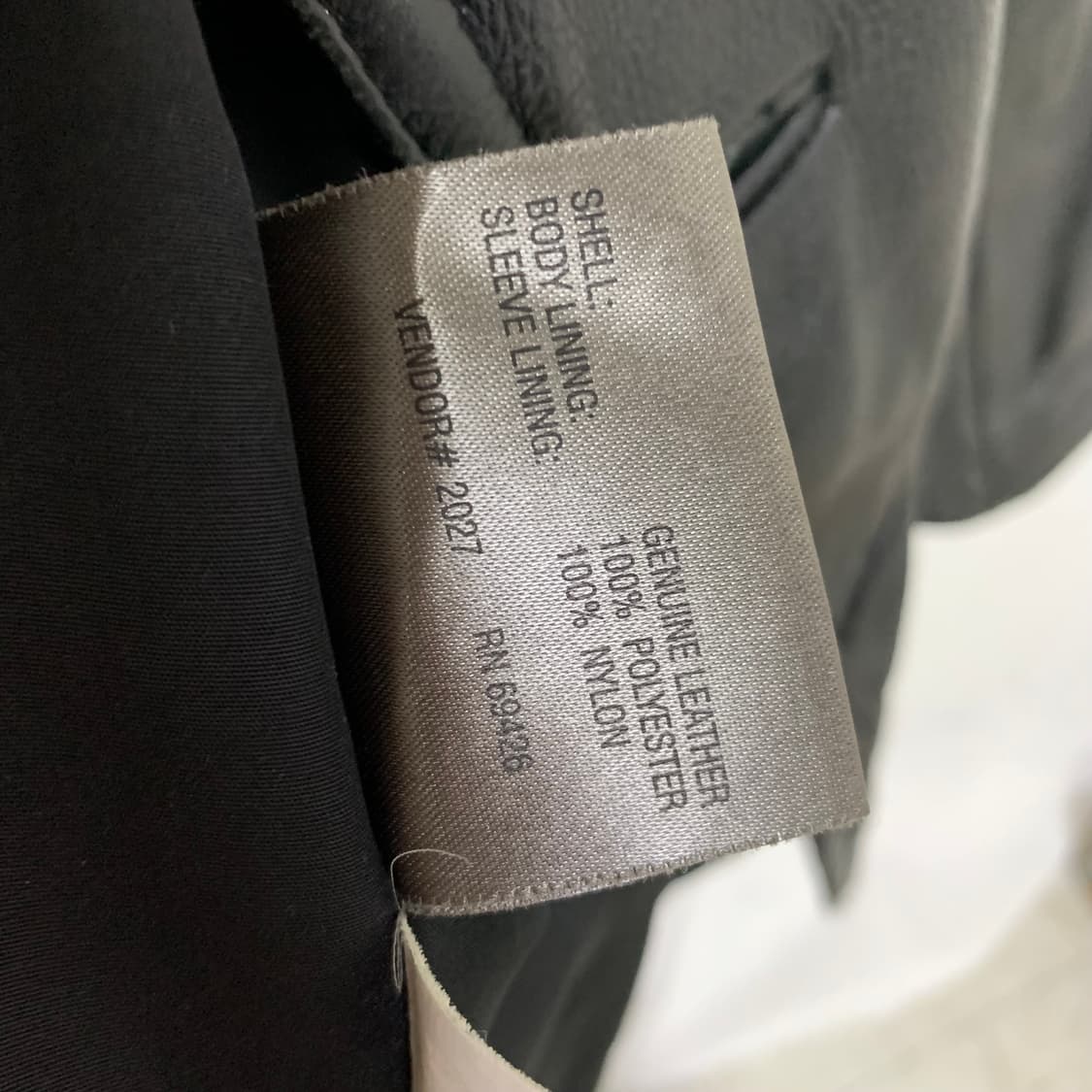 윌슨 레더 빈티지 천연가죽 블랙 리얼 레더 자켓 XL 디올도프제이슨 상품이미지7