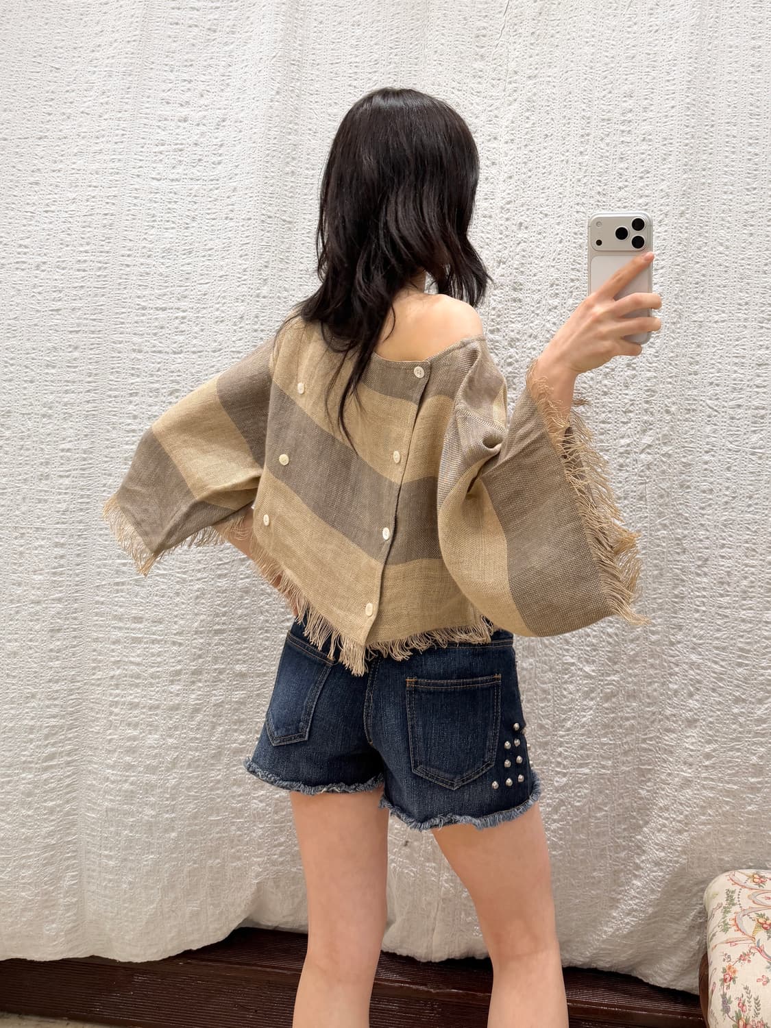 stud point denim shorts 상품이미지6