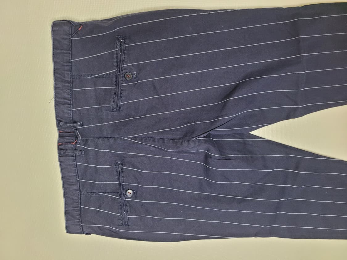 자라맨 ZARAMAN 스트라이프 면치노  34 네이비  상품이미지10