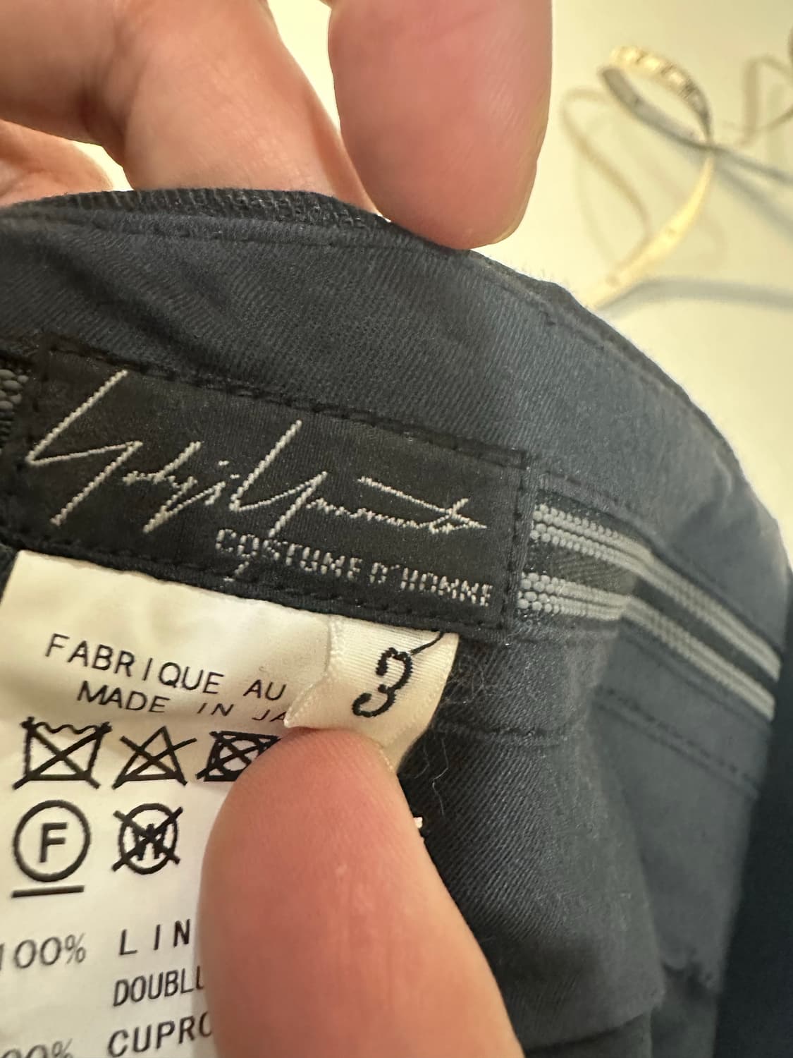 요지 야마모토 린넨 수트 자켓 사이즈 2 바지 3 상품이미지9