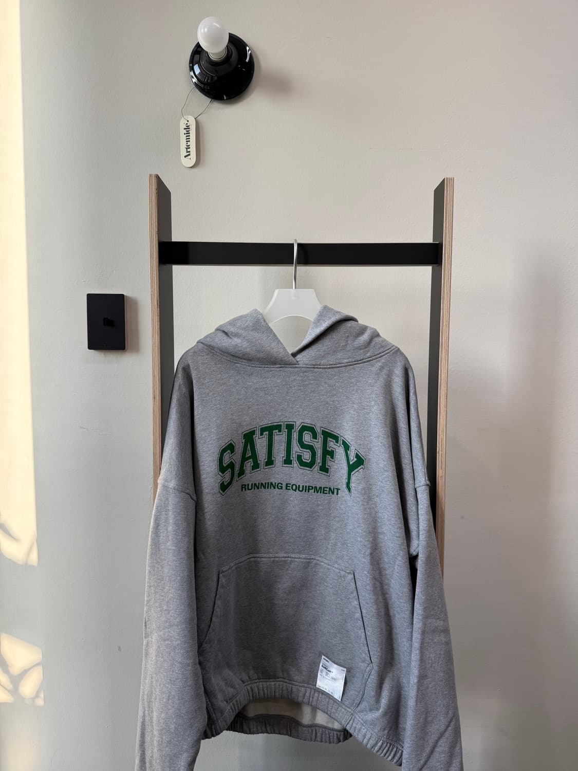 새티스파이 로고 소프트쉘 후드티 헤더 그레이 상품이미지1