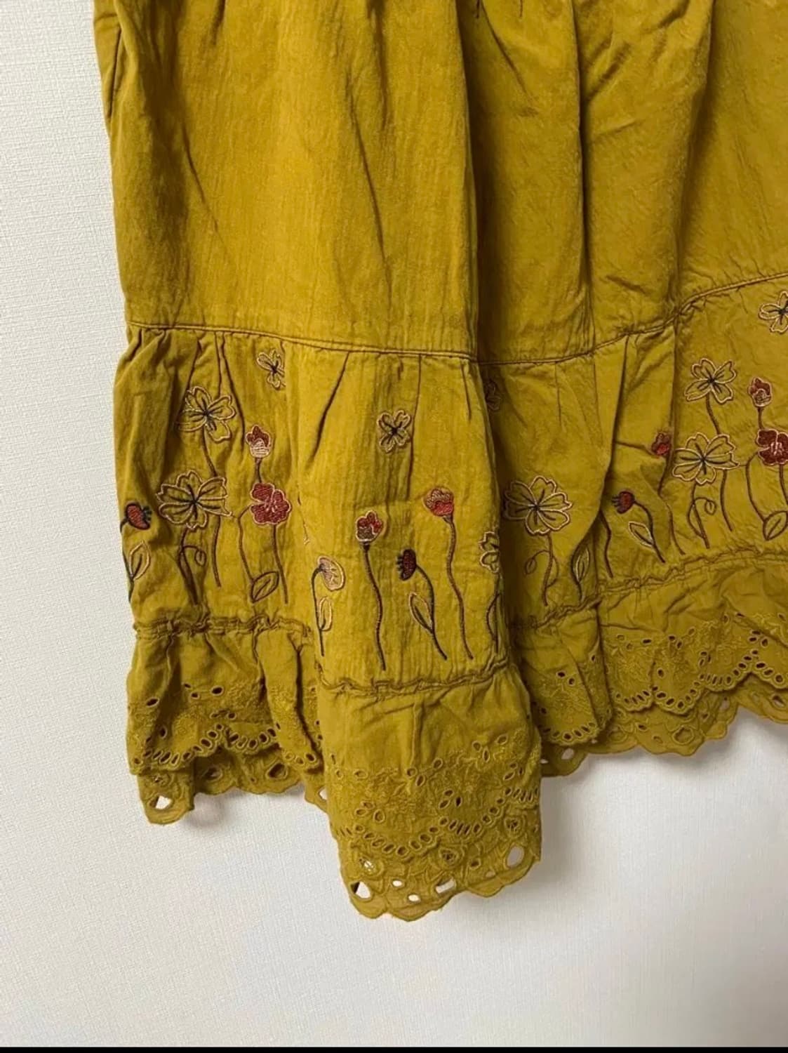 일본 빈티지 모리걸 하구미 보헤미안 레이스 롱스커트 상품이미지2