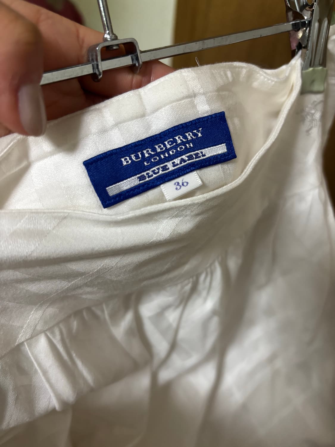 버버리 블루라벨 화이트 체크 스커트 상품이미지7