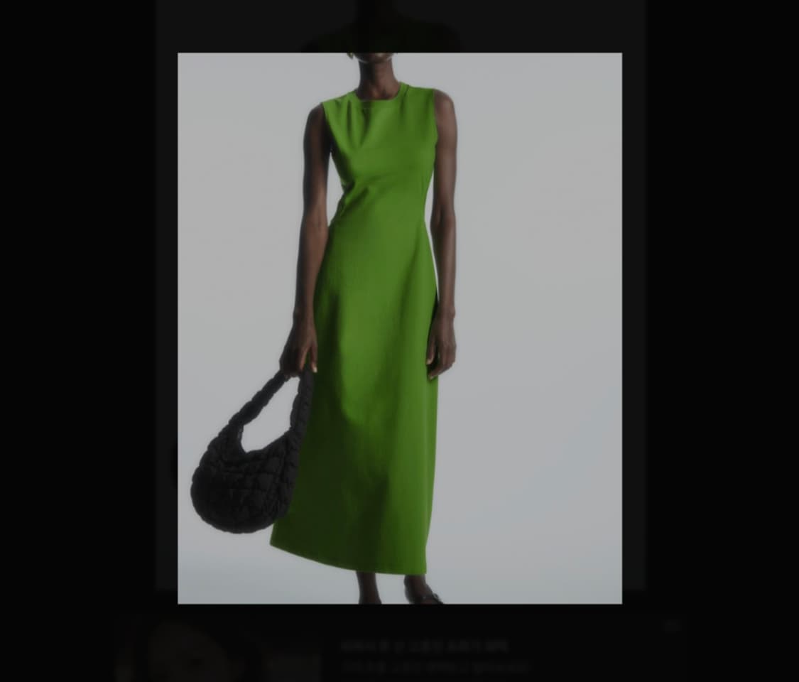 코스(COS)의 슬리브리스 커트아웃 맥시 드레스 상품이미지2