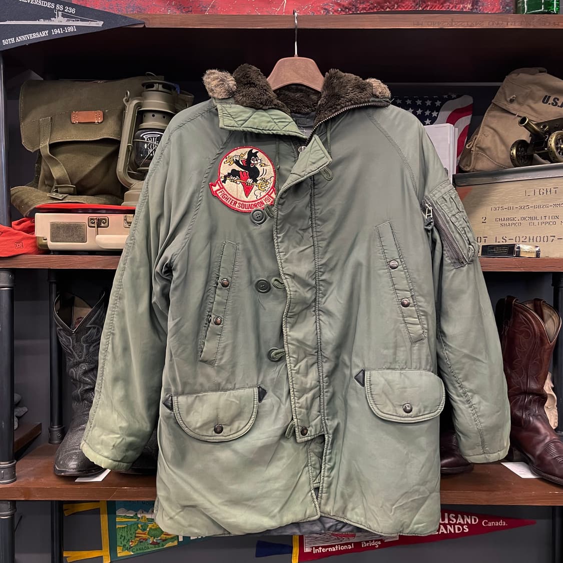 U.S AirForce 전투비행대대 VF-191 퍼 후드 N3B 야상자켓 상품이미지1