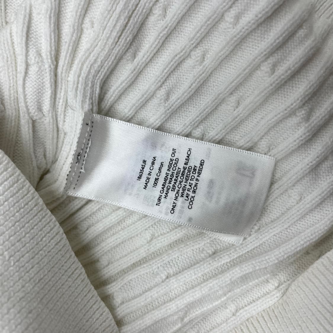 폴로 랄프로렌 네이비포니 화이트 꽈배기 니트 M 상품이미지5