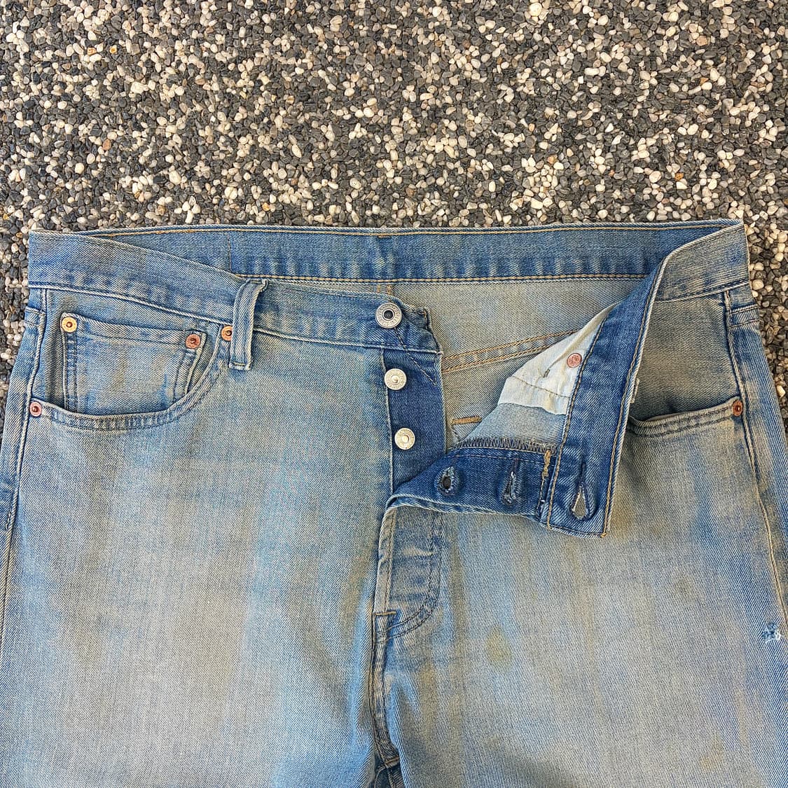 리바이스 501 스트레이트 연청 데님 팬츠 (34) 상품이미지3
