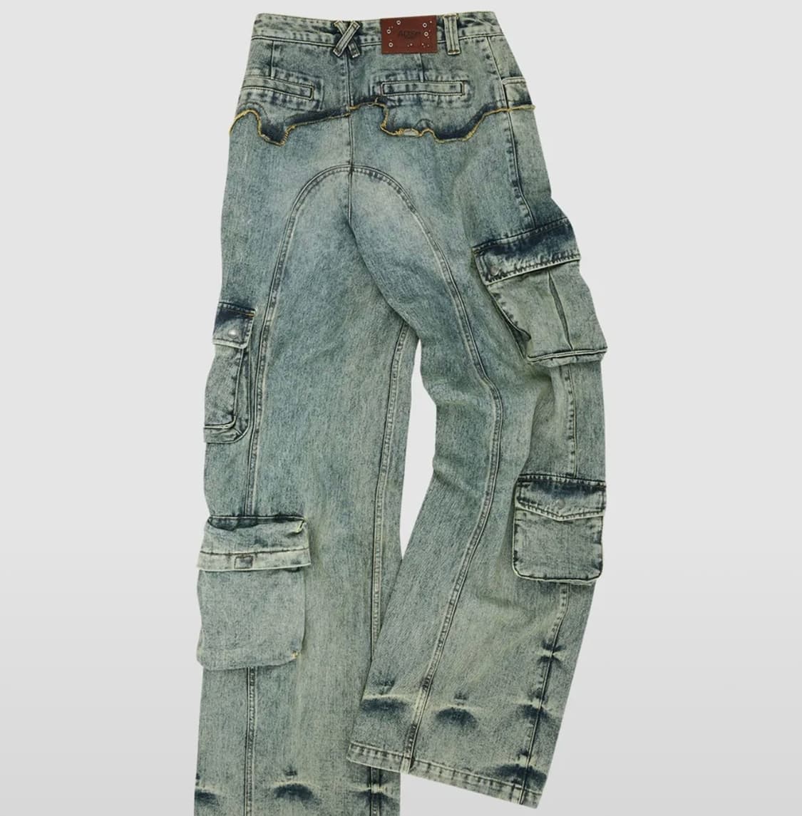 앤더슨벨 시미즈 데님 카고 진 COATED YELLOW 상품이미지3