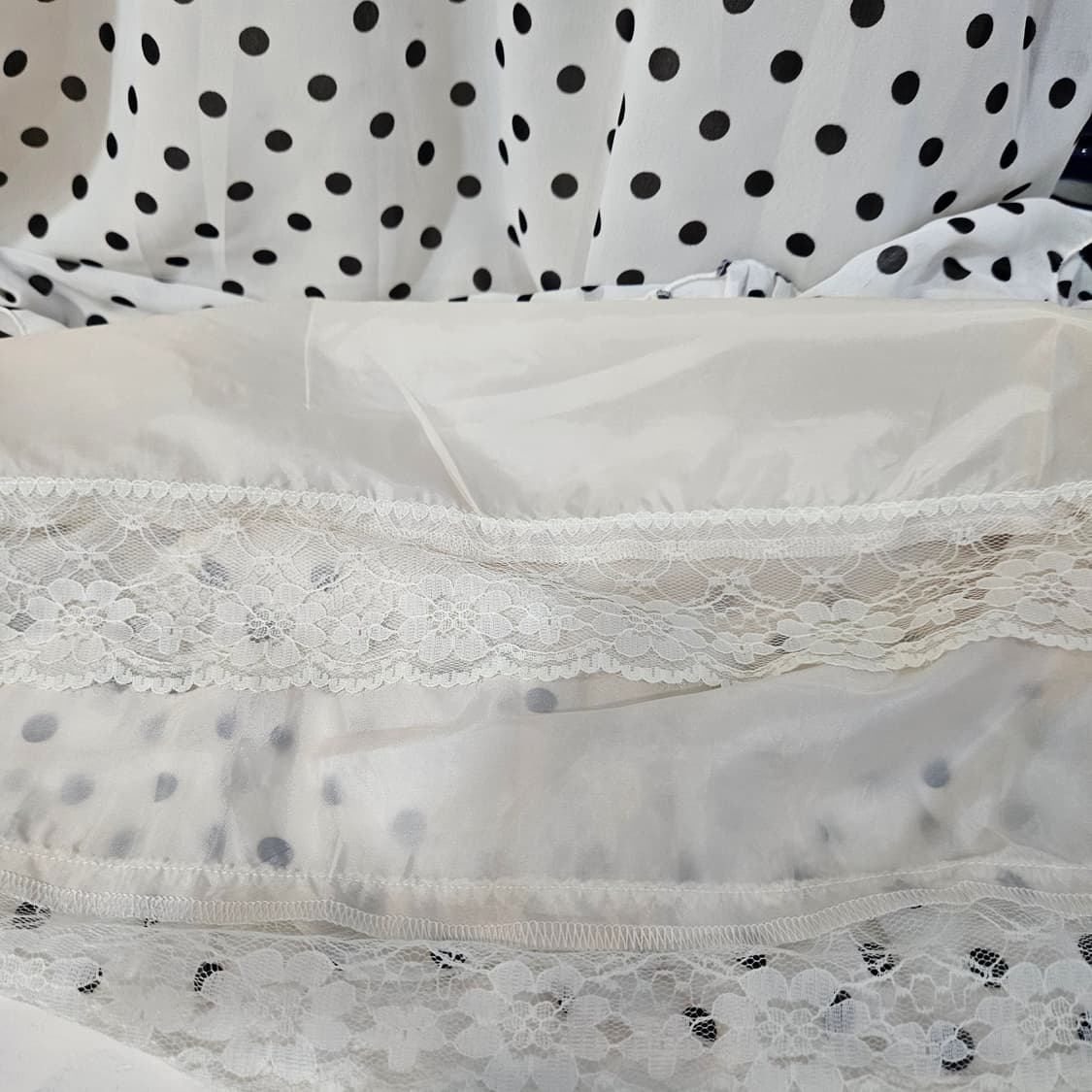 도트 쉬폰 레이스 원피스 상품이미지9