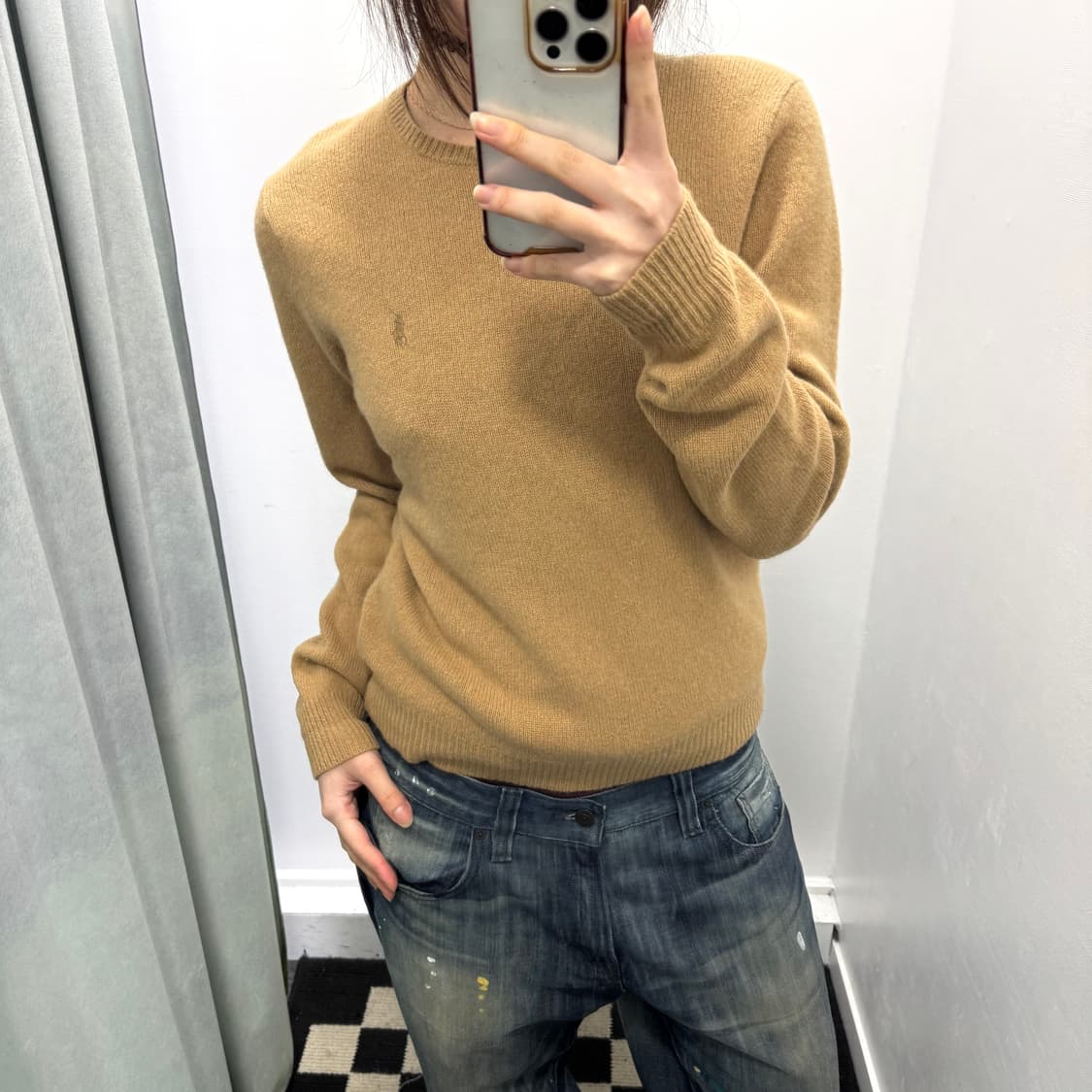 랄프로렌 브라운 울혼방 니트 상품이미지2