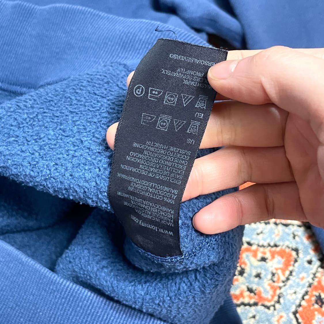 타미힐피거 블루 기모 맨투맨 남성L 상품이미지5