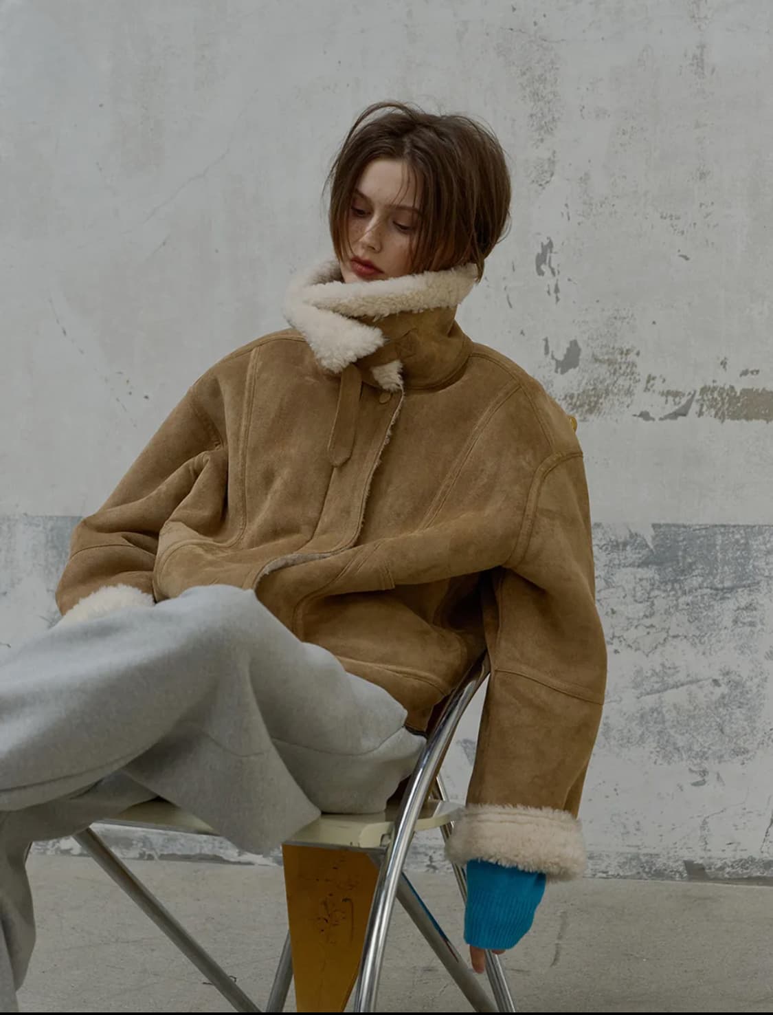 (새상품)론크 무스탕 자켓 상품이미지1