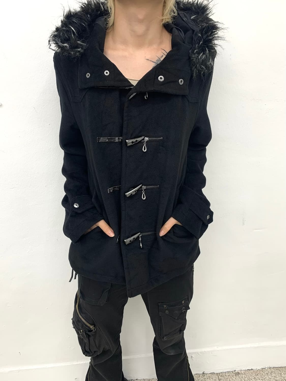 V-kei mood fur hood coat  상품이미지3