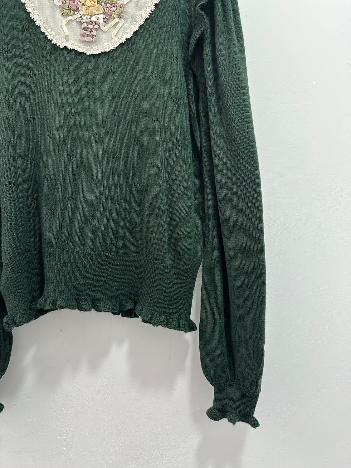 Axes femme green frill detail knit  상품이미지6