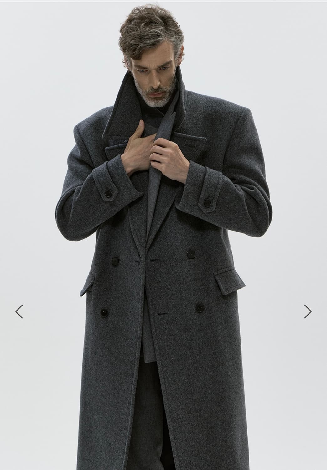 세비지 / 캐시미어 더블 브레스티드 벨티드 코트 / M 상품이미지5