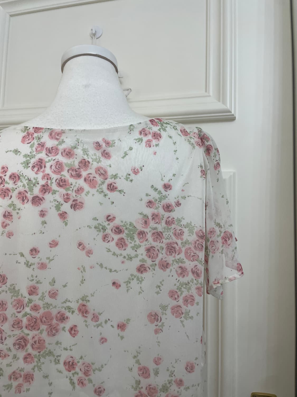ivory pink rose opc blouse(size-F) 상품이미지5