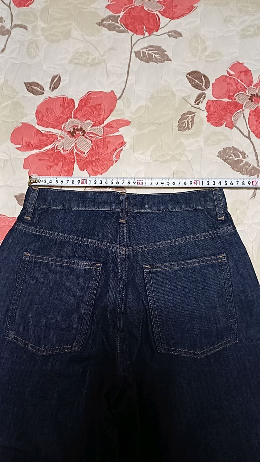 유니클로 미사용 와이드데님팬츠 실측26인치 기장97 상품이미지7