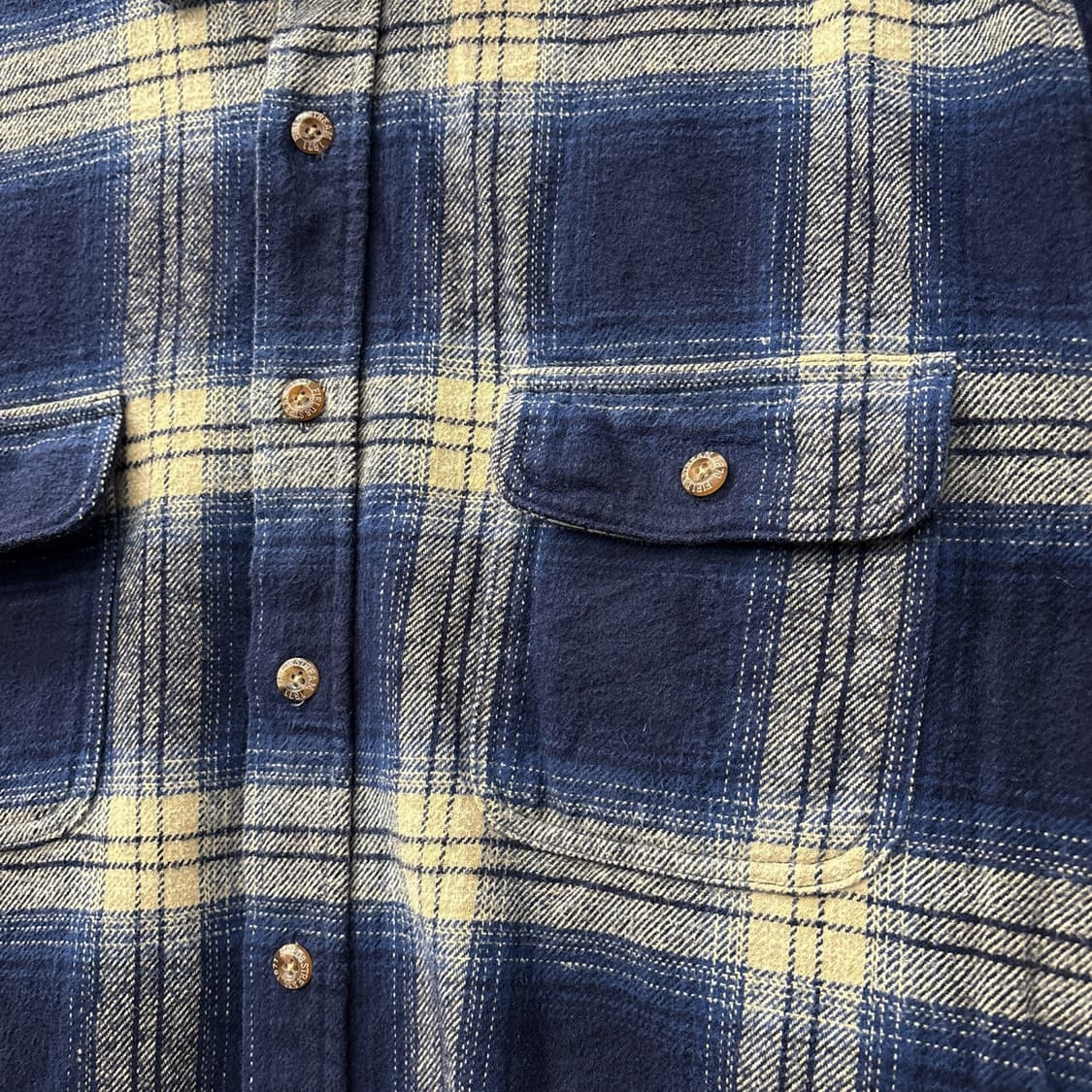 필드앤스트림 헤비 플란넬 블루 옴브레 타탄체크 워크셔츠 N878 상품이미지5