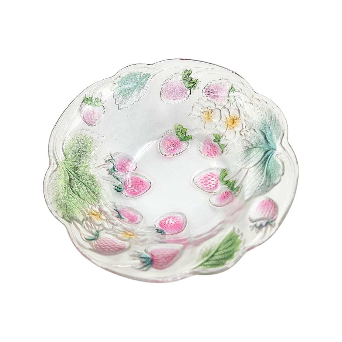 90s 소가 컬러 딸기밭 러플 유리볼 상품이미지9