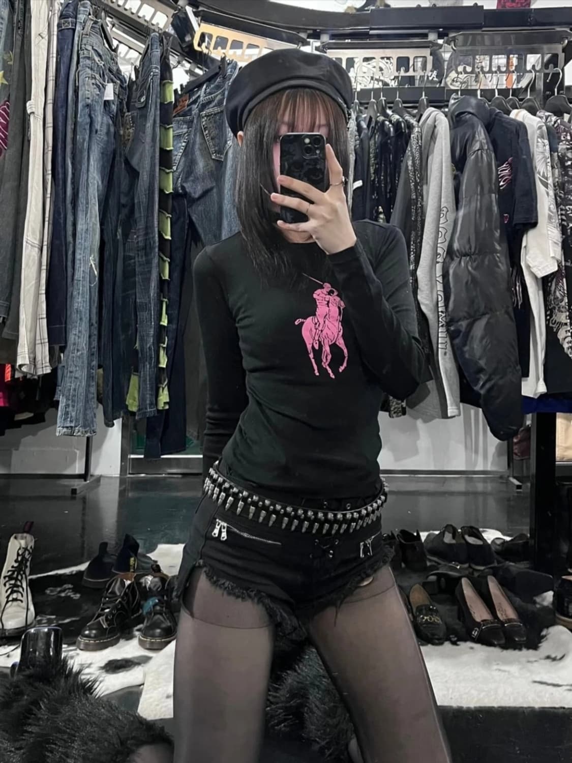 폴로랄프로렌 핑크 빅포니 긴팔티 롱슬리브 S 상품이미지2