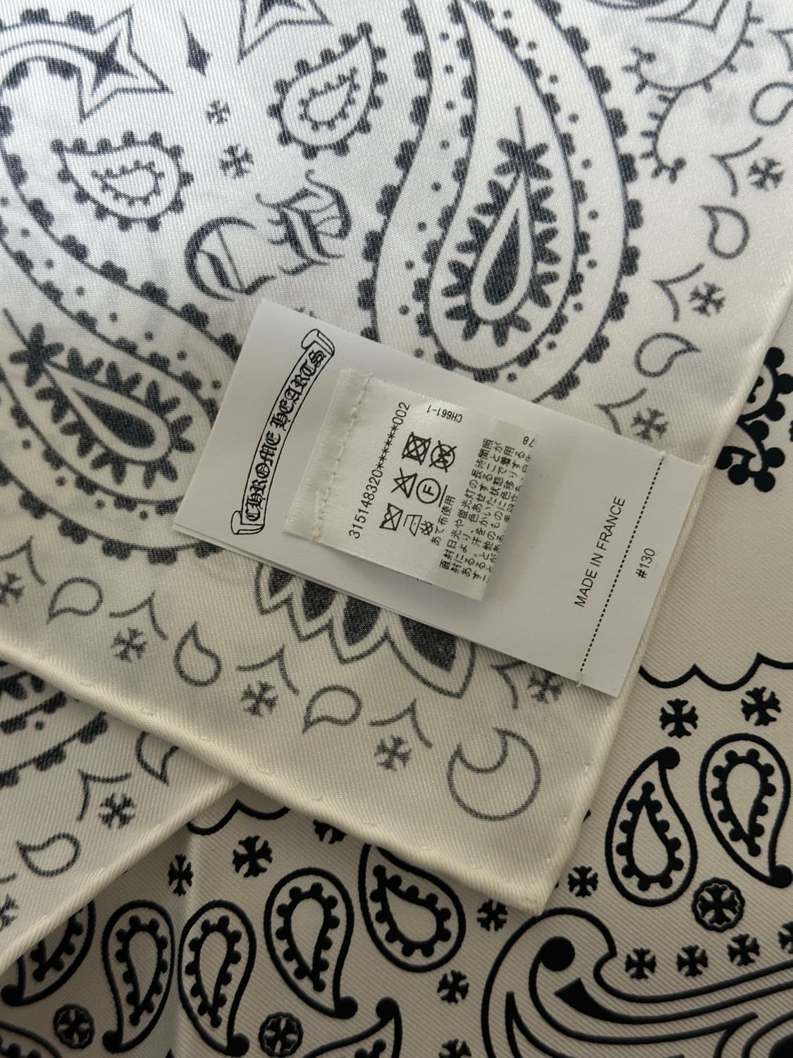 크롬하츠 실크 반다나 화이트  상품이미지6