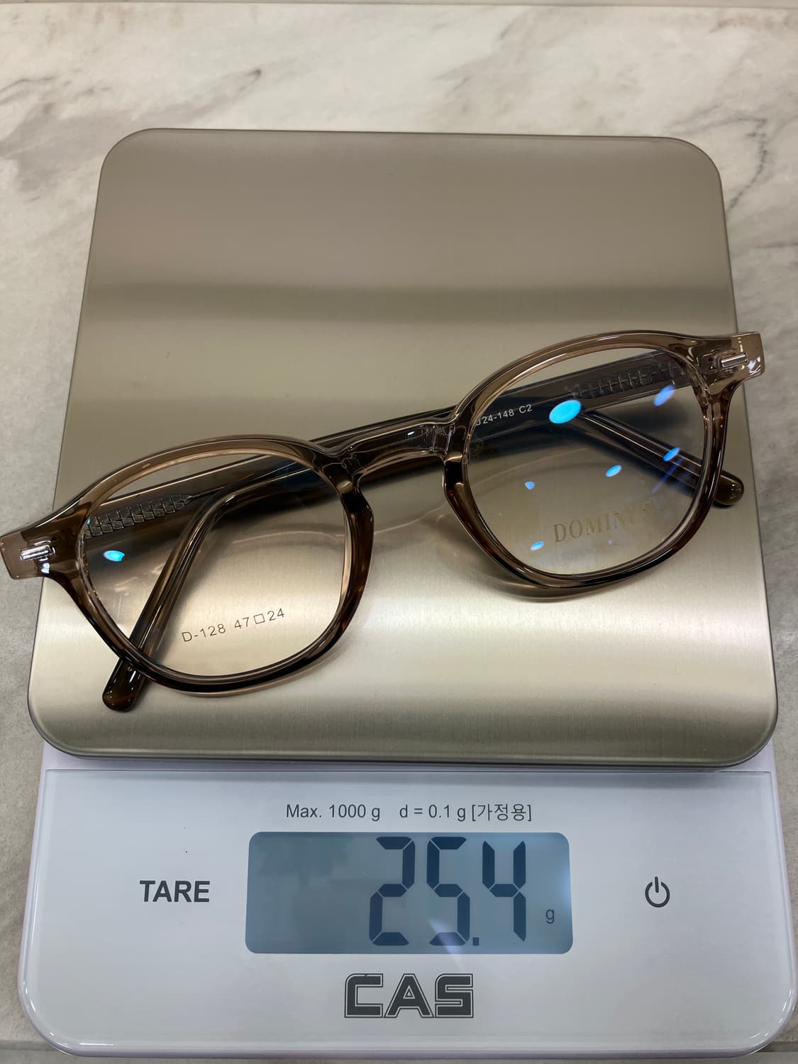 B84 DMN 투명 연카키 웰링턴 뿔테 안경128 상품이미지8