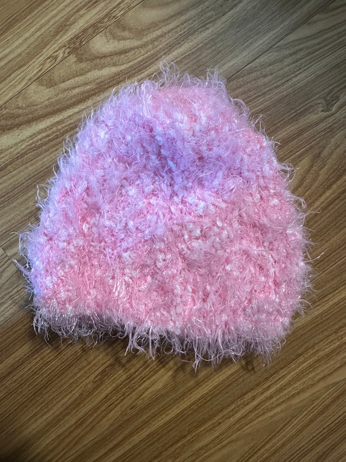 Moonsun (문선) 헤어리 비니 핑크 (os) 상품이미지2