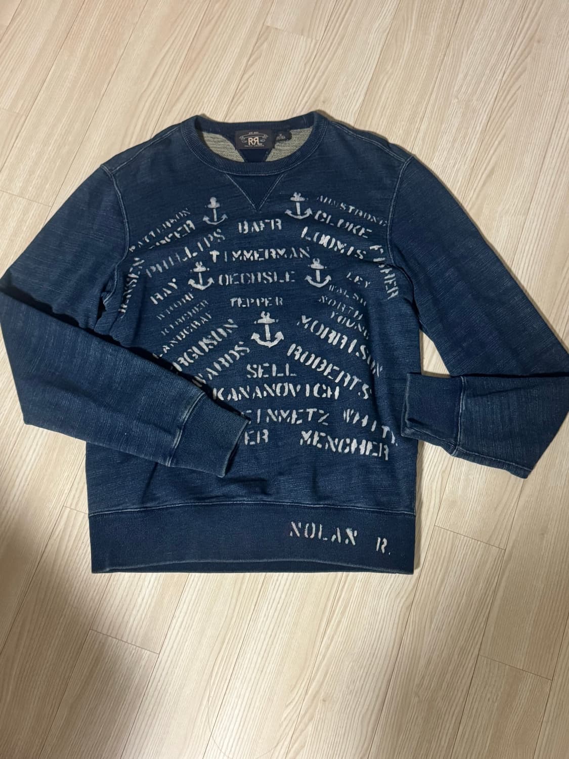 RRL 세일러 데님 인디고 맨투맨 상품이미지1