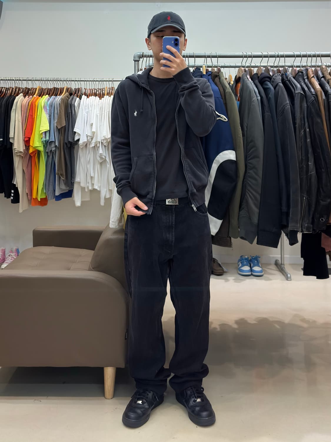 폴로 랄프로렌 블랙 후드집업 상품이미지7