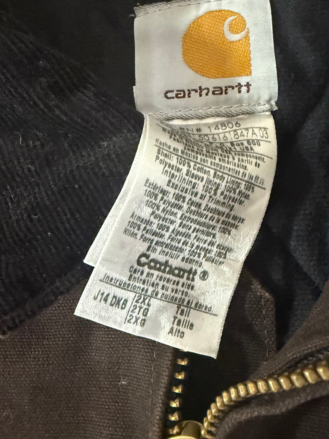 2XL) 빈티지 칼하트 j14 dkb 워크자켓 산타페자켓 상품이미지2