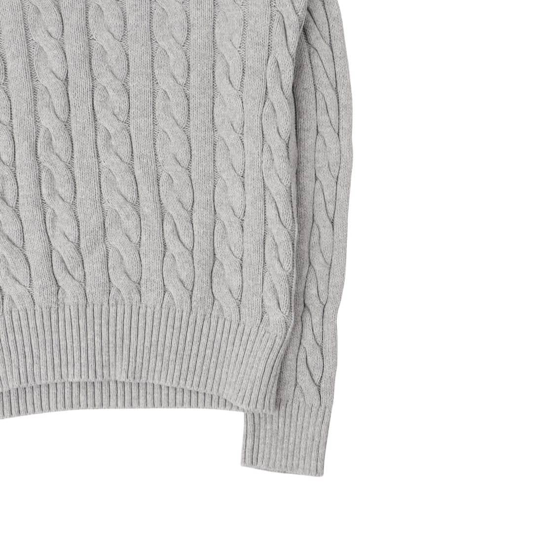 폴로 랄프로렌 QR 라이트 그레이 코튼 케이블 니트 상품이미지7