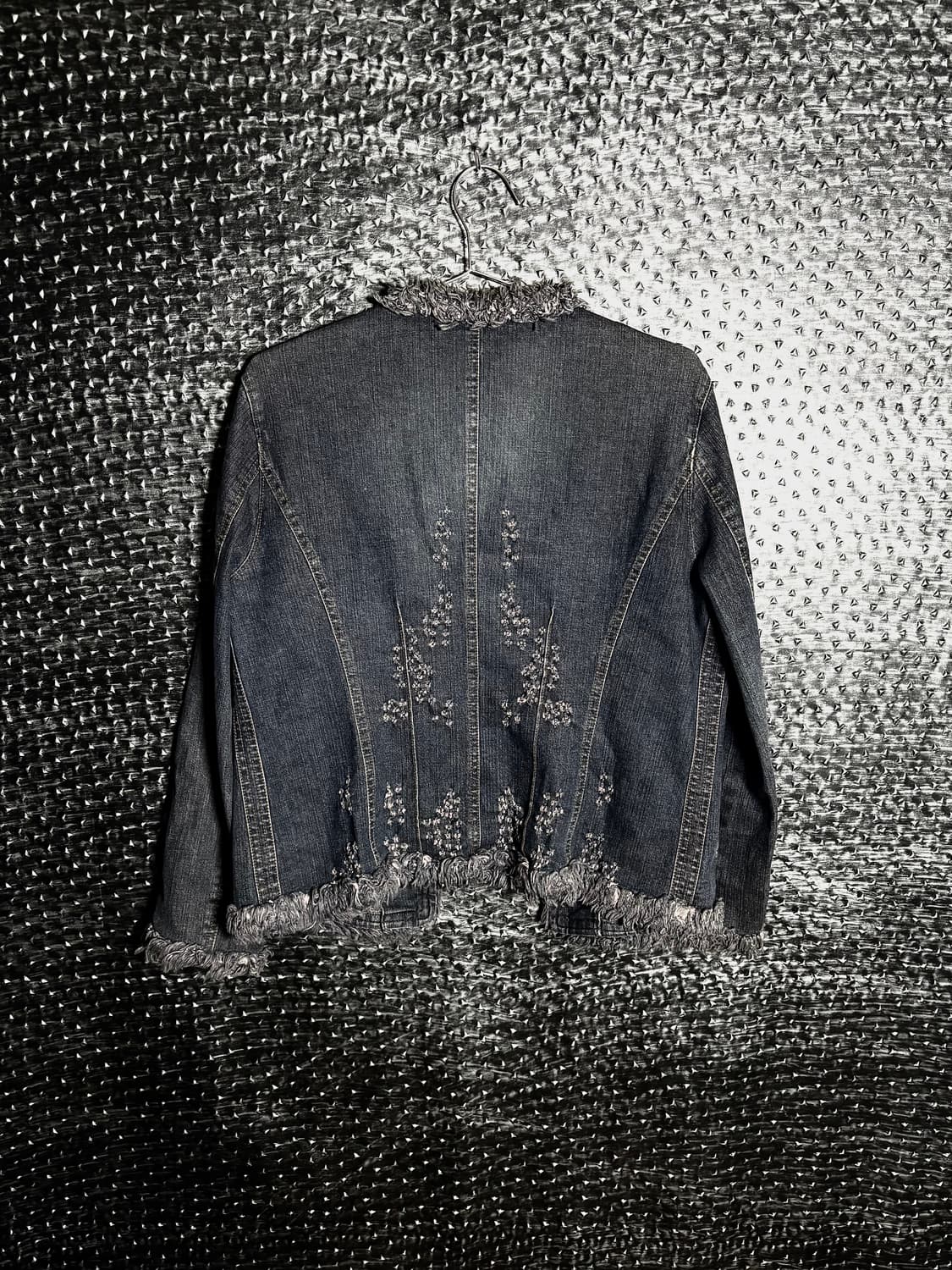 펀칭 데님 트위드자켓 상품이미지2