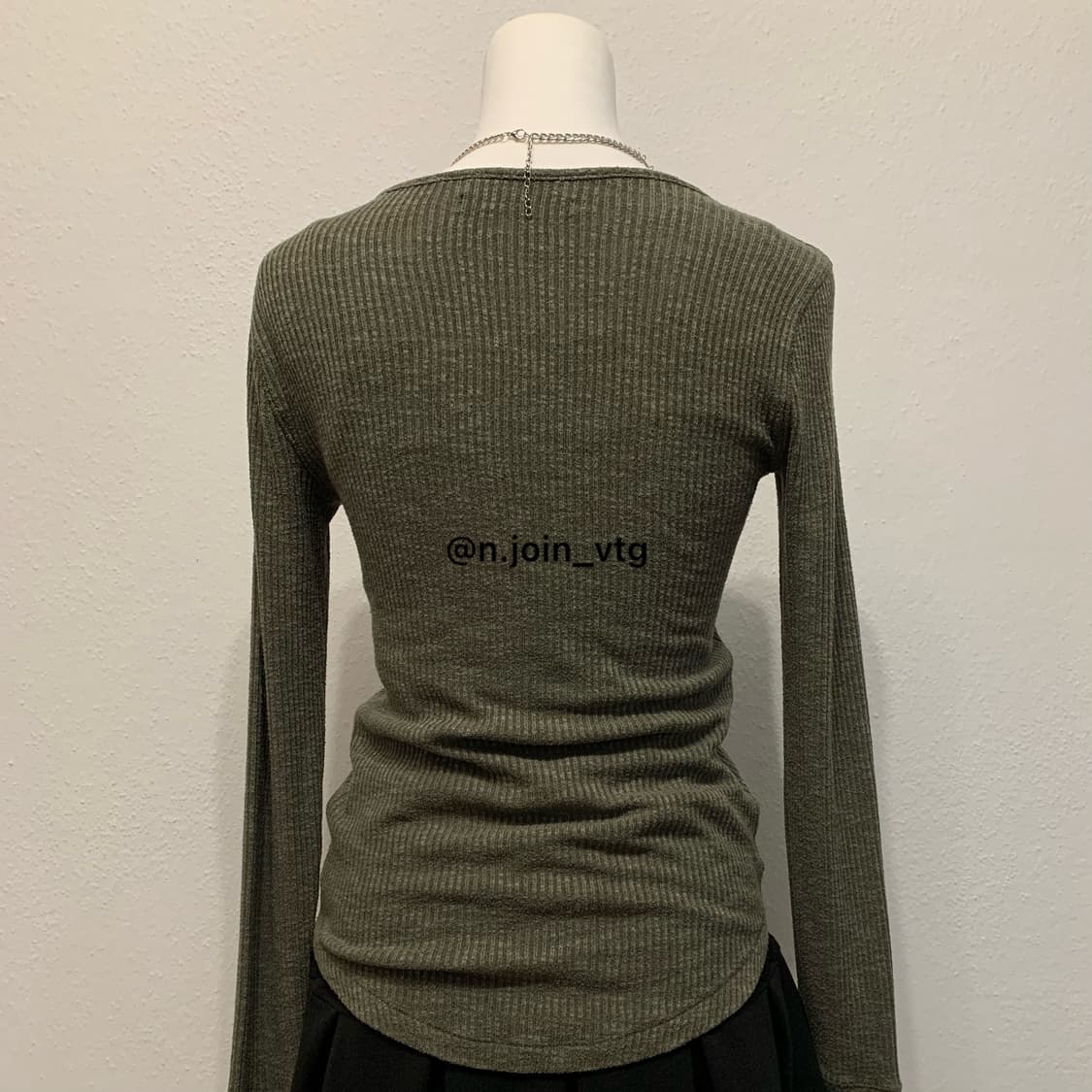 아베크롬비 헨리넥 카키 니트 롱슬리브 긴팔 상품이미지3