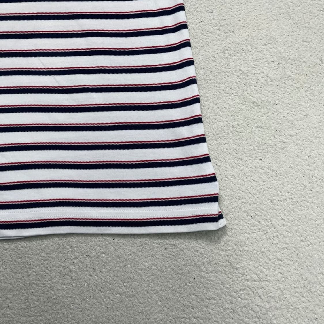 TOMMY HILFIGER PK 스트라이프 카라티 화이트 L/G 상품이미지5