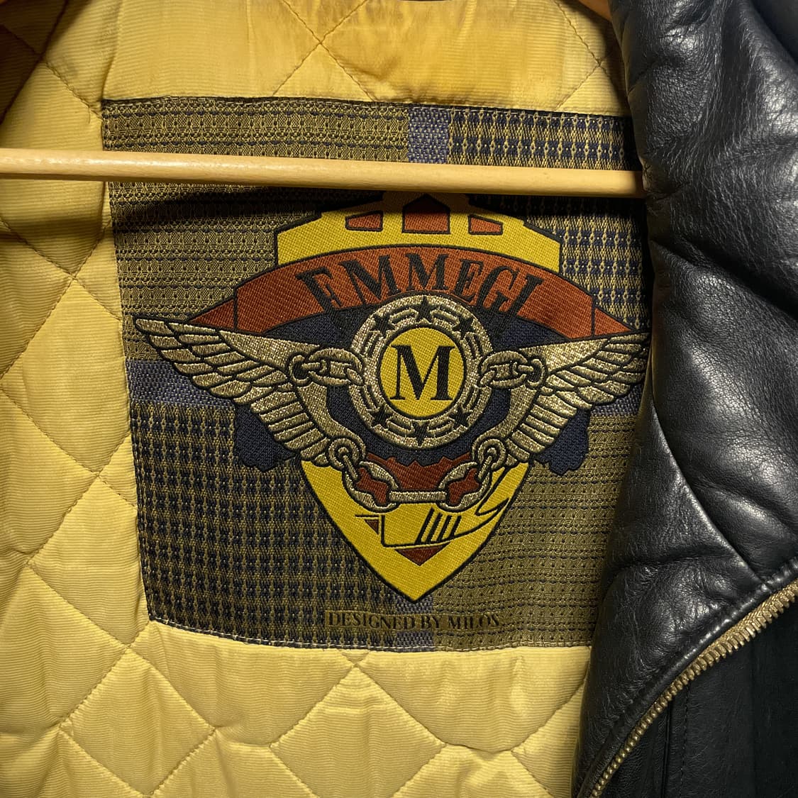 90~00s 빈티지 하이넥 바이커 레더 베스트 상품이미지5