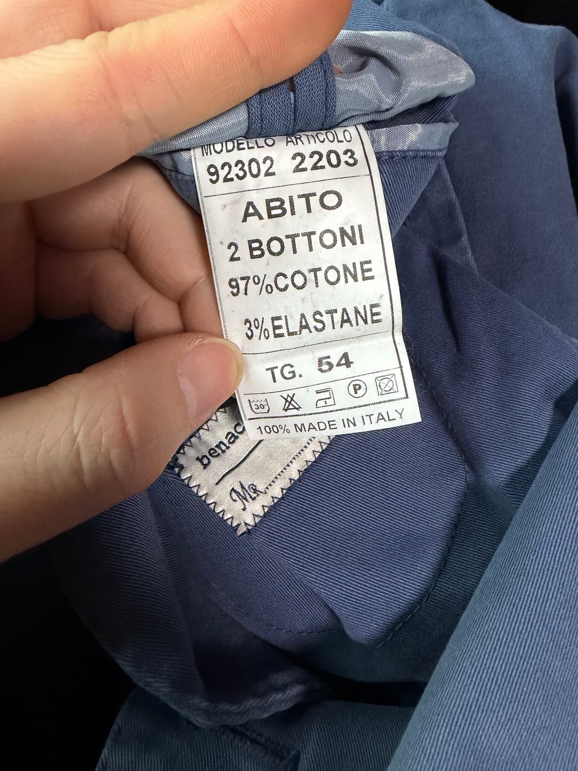 [베나코앤폰타나] 2버튼 블루 자켓 상품이미지5