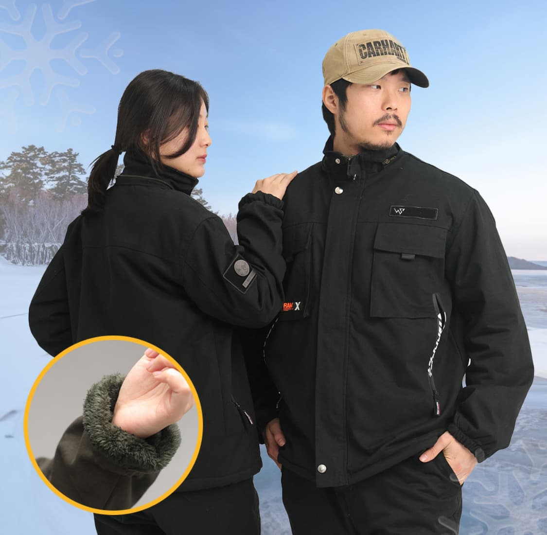 (L)극세사 기모 바람막이 레저복 낚시복 방한복 작업복 상품이미지2