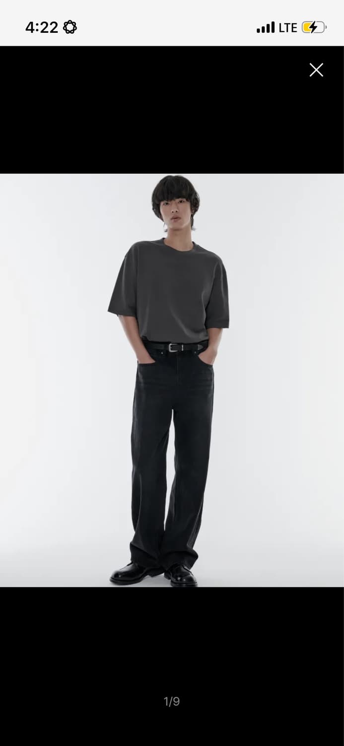 루즈드 스트레이트 데님 팬츠 상품이미지1