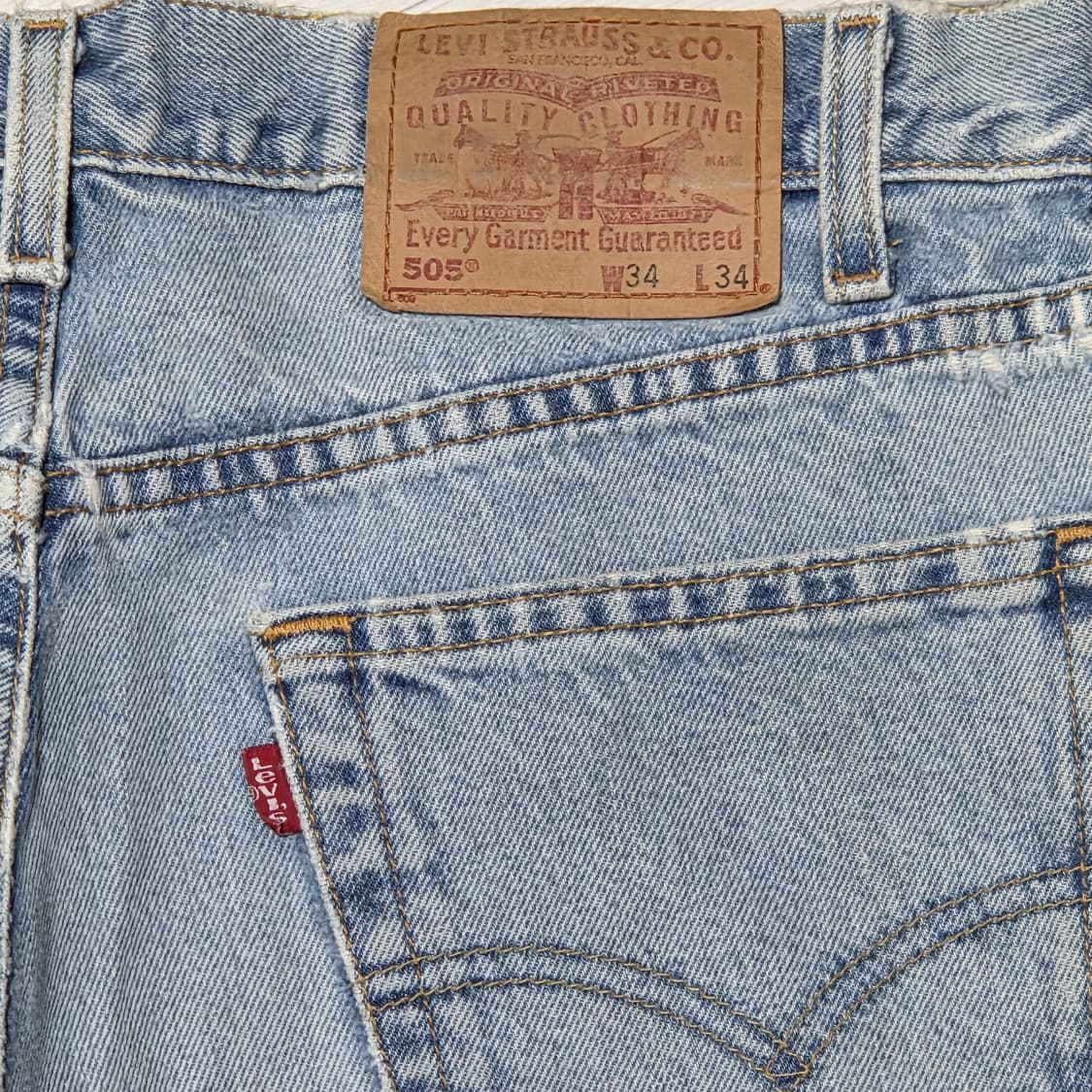 Levi's 리바이스 빈티지 90s 리바이스 505 더티 워싱 데님 W3 상품이미지5