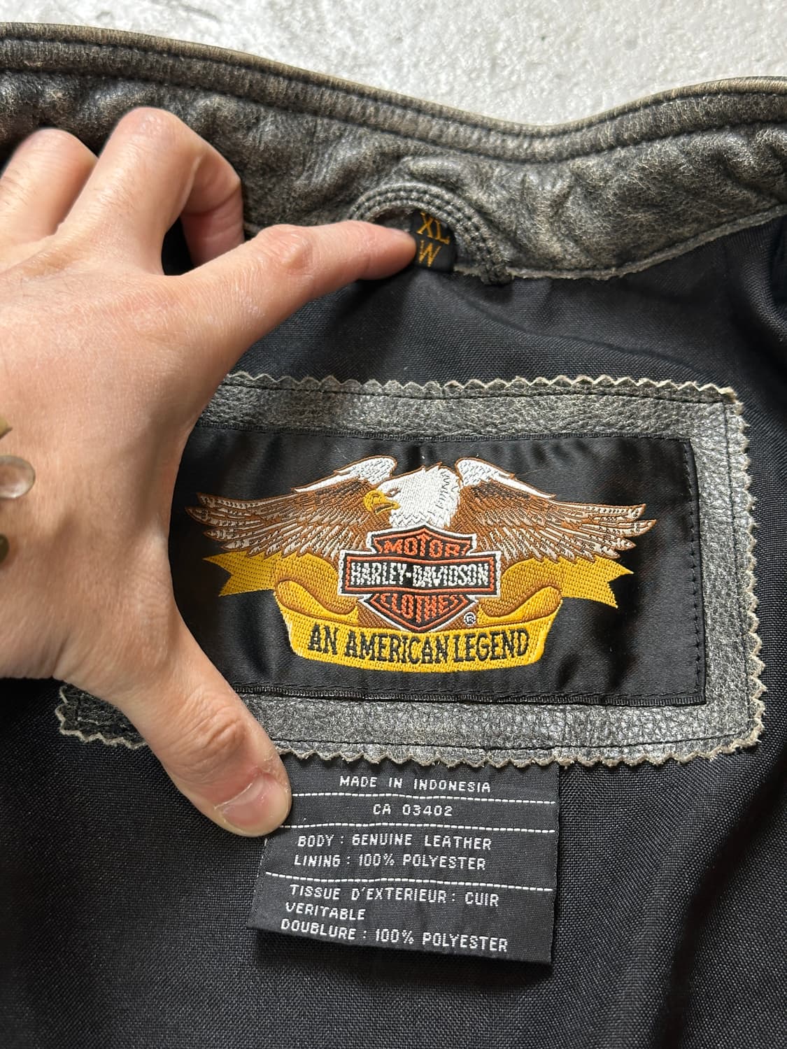 00's 할리데이비슨 코르셋 디스 레더 자켓 크롭 레더 자켓 상품이미지8