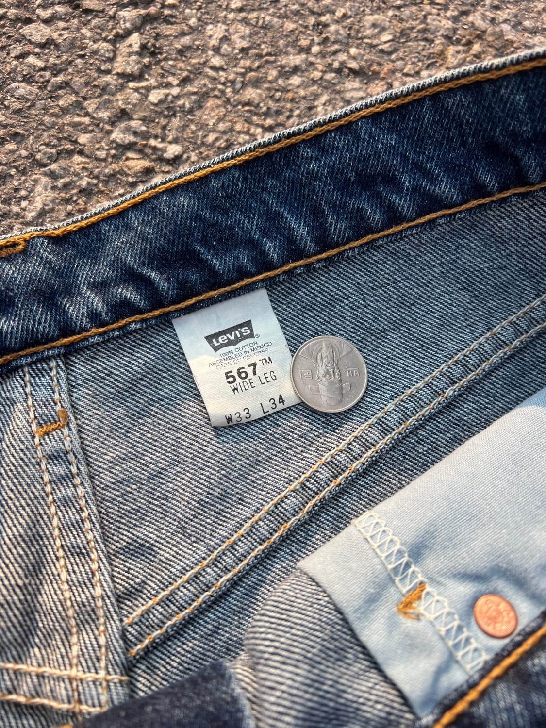 🇲🇽 90s 리바이스 567 와이드레그 33-34 상품이미지3