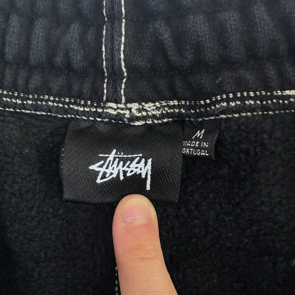 Stussy 스투시22 F/W 블랙 콘트라스트 스웻 팬츠 상품이미지6