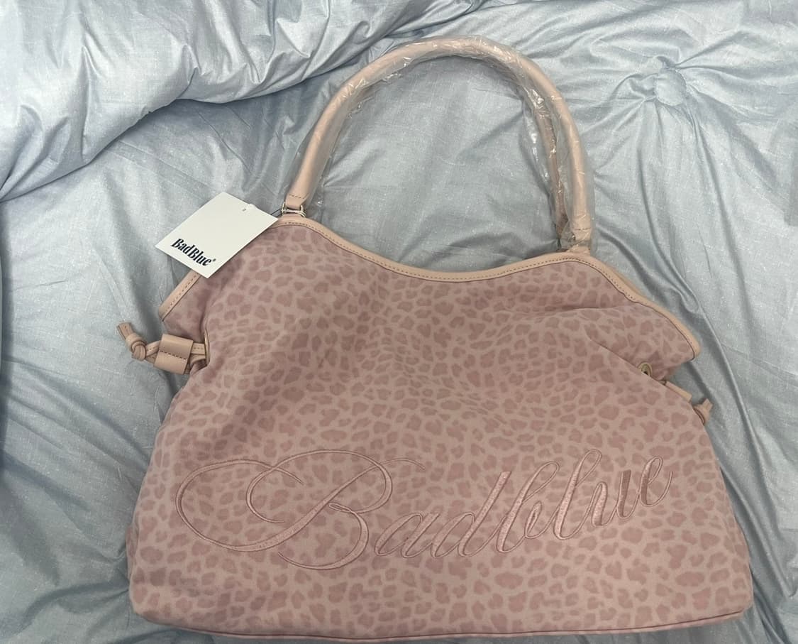 배드블루 워시드 레오파드 딤섬백 핑크 판매해요. 상품이미지4