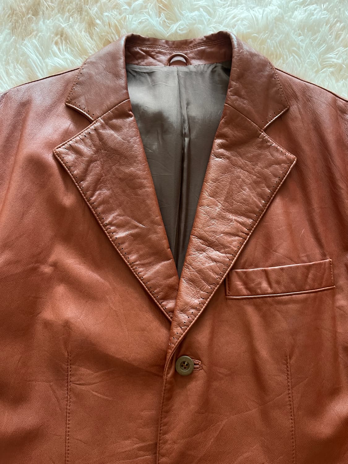 빈티지 가죽 블레이져 상품이미지4