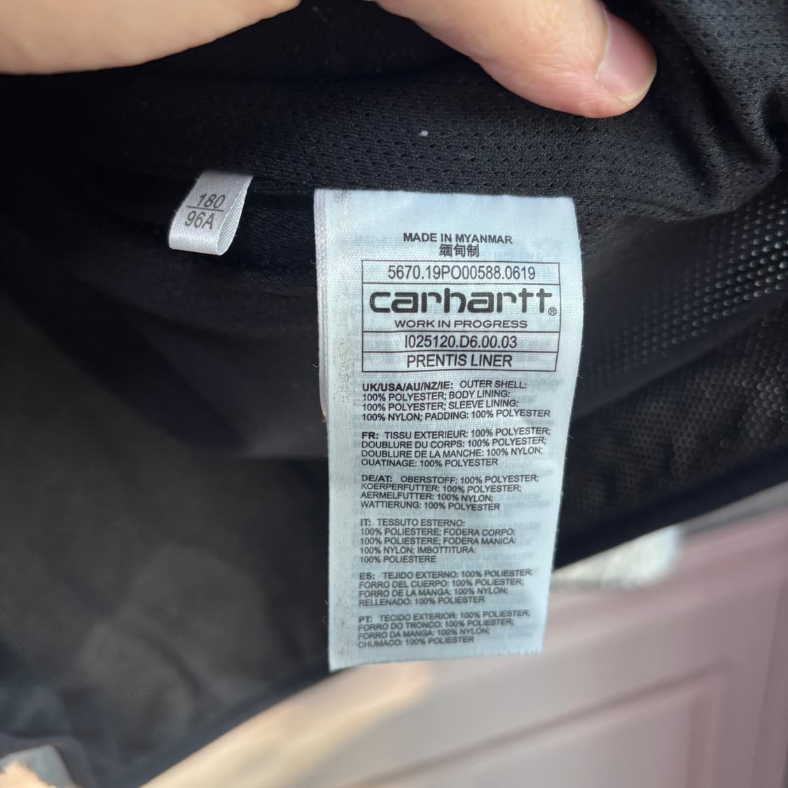 칼하트 wip 플리스 집업 화이트 상품이미지3