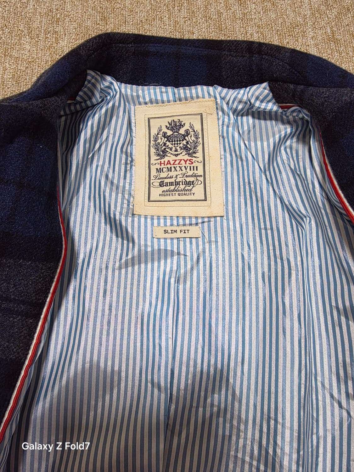 헤지스 모직 코트 타탄 체크 피코트 [95] 상품이미지4