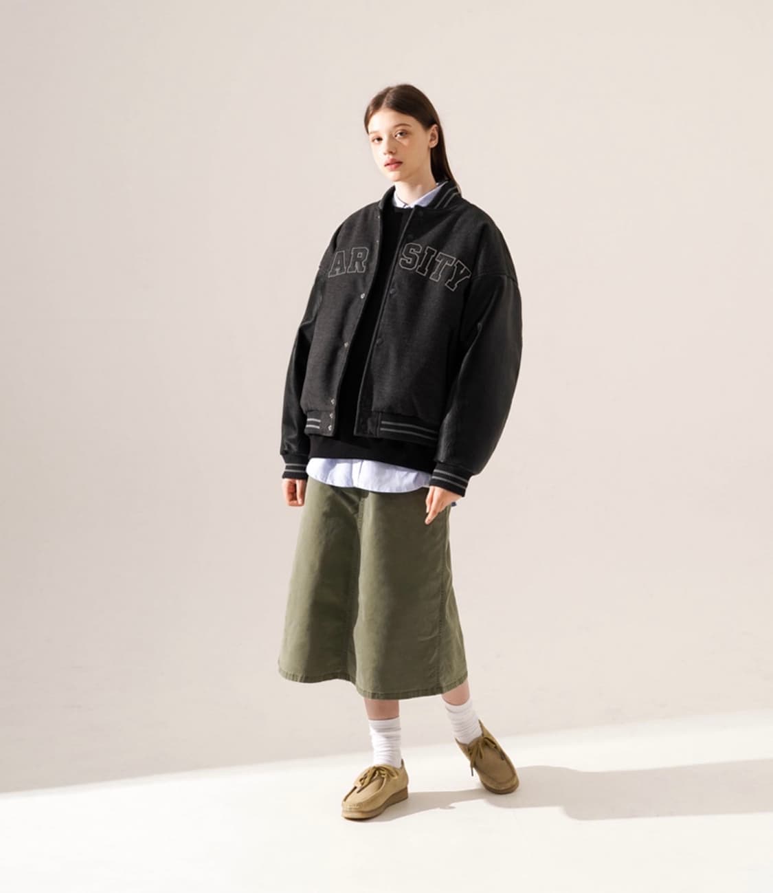 TWN 바시티 자켓 딥그레이(L size) 상품이미지6